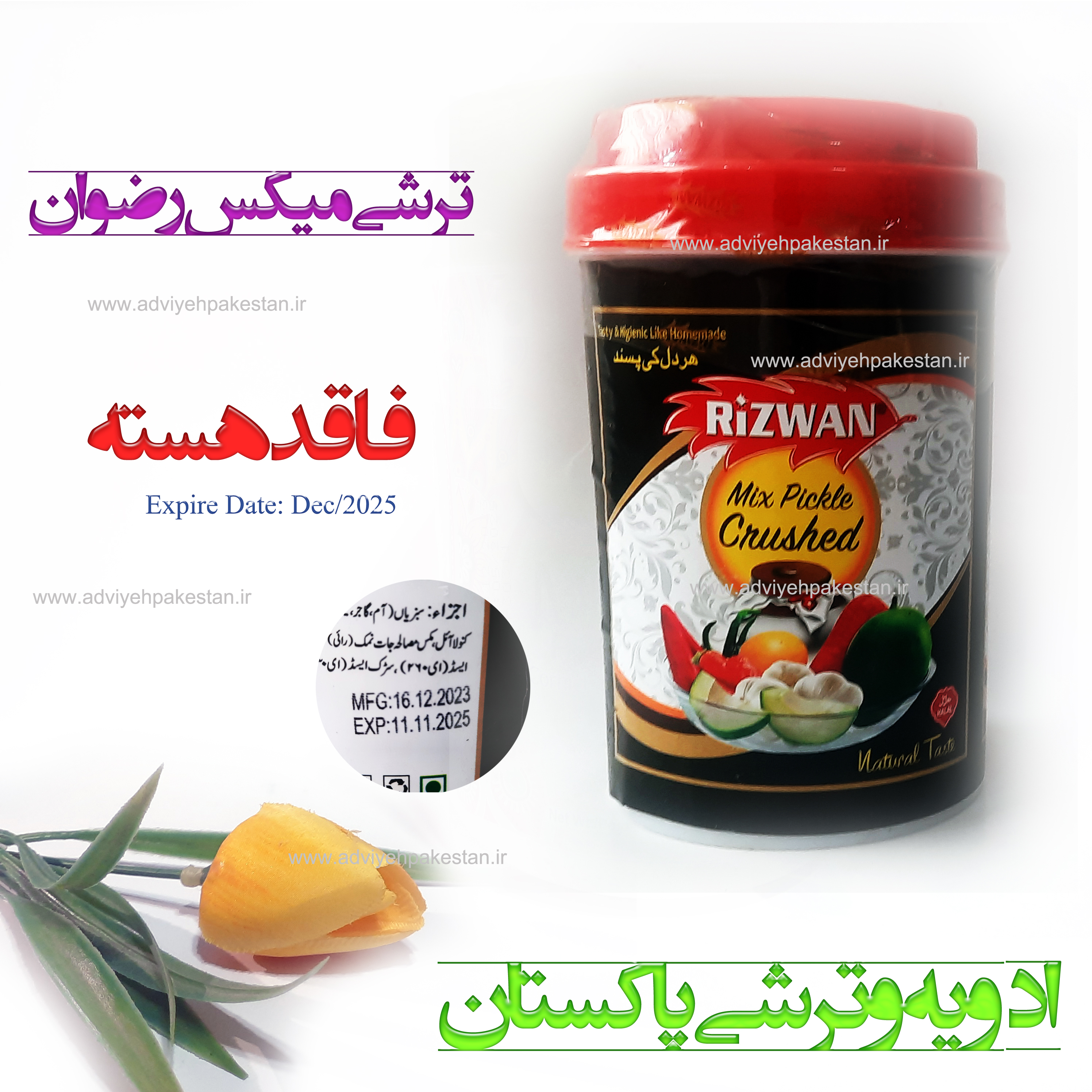 ترشی رضوان بدون هسته