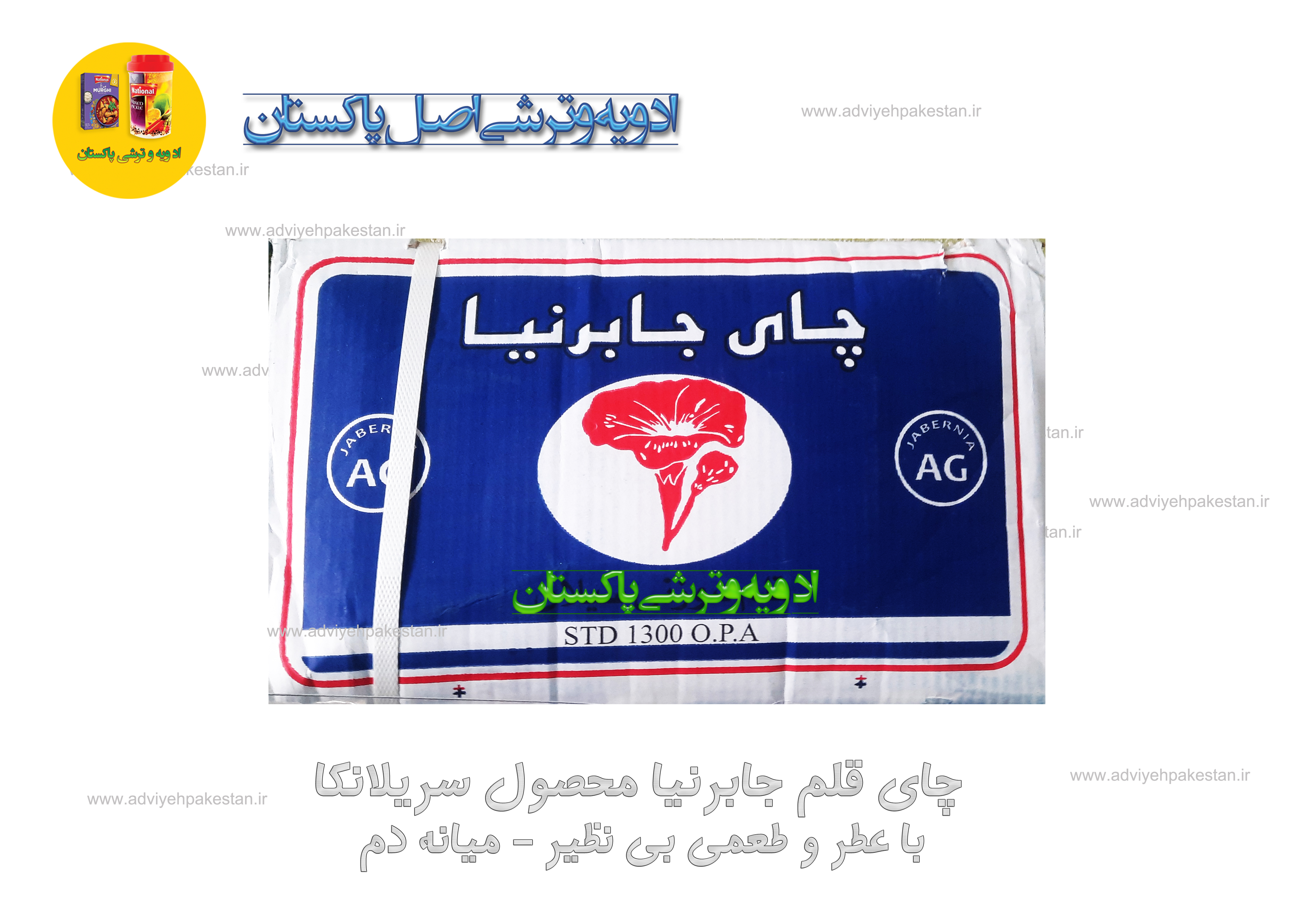 چای قلم سیلان جابرنیا کارتن 5 کیلویی