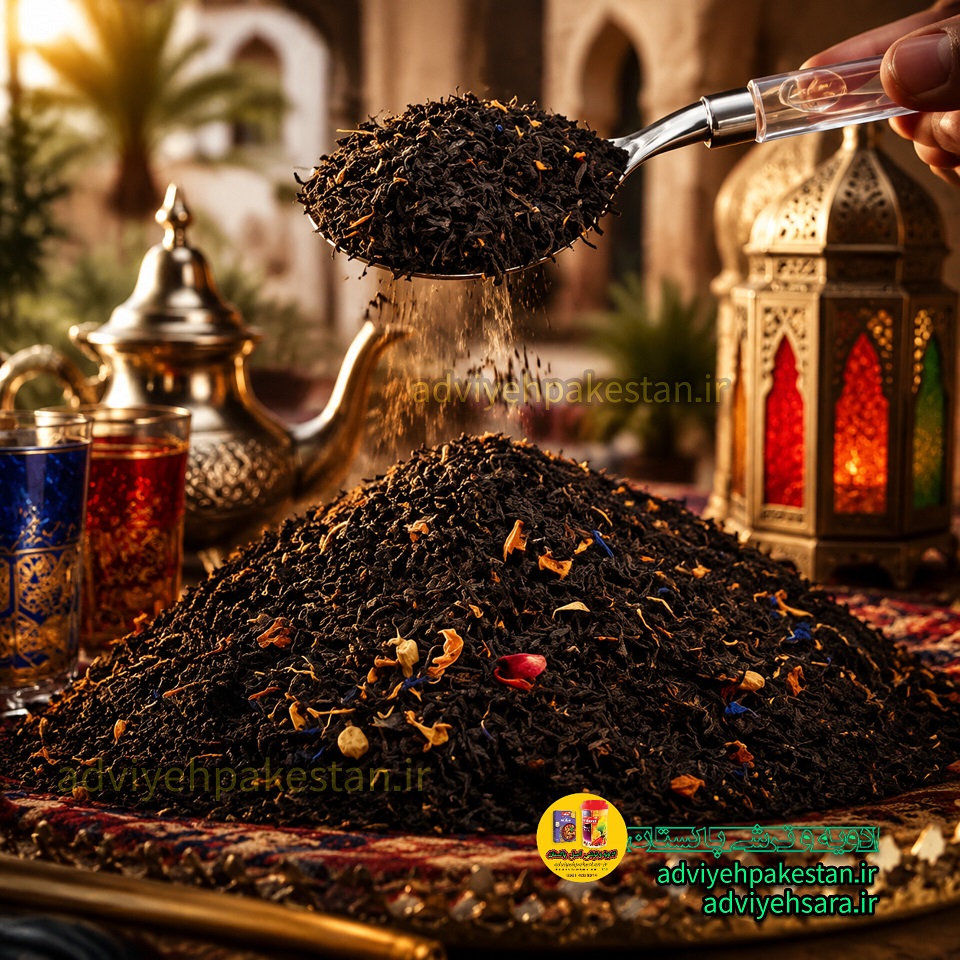 چای مراکشی اصل اکبر با عطر و طعم میوه های استوایی یک کیلوئی | شاه چای مراکشی